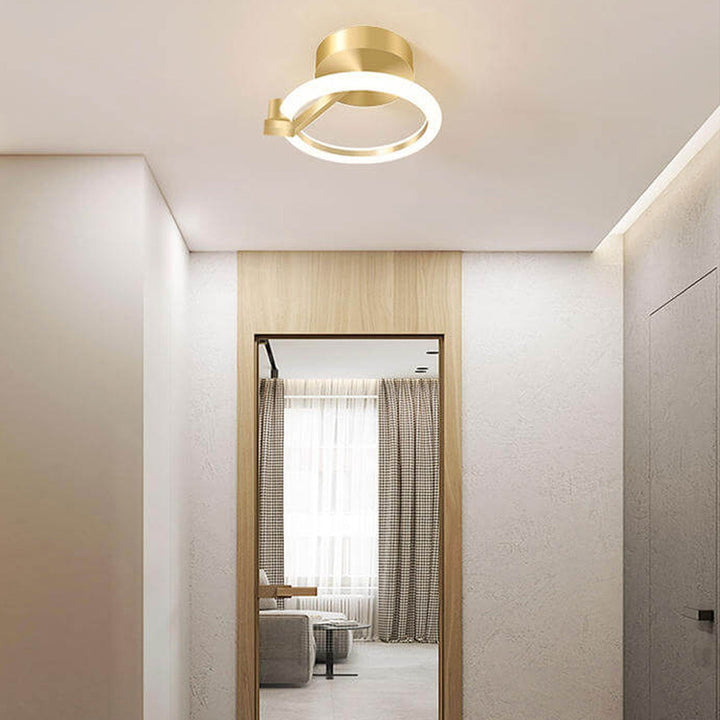 Moderne Licht Luxus Quadratische Runde Acryl LED Semi-Flush Mount Deckenleuchte 