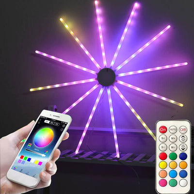 Creative RGB Illusion Windmill Fireworks LED String Lights