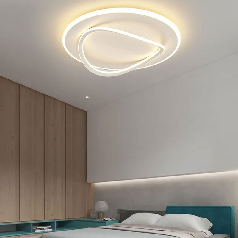 Nordic Minimalist Round Oval LED Flush Mount Ceiling Light