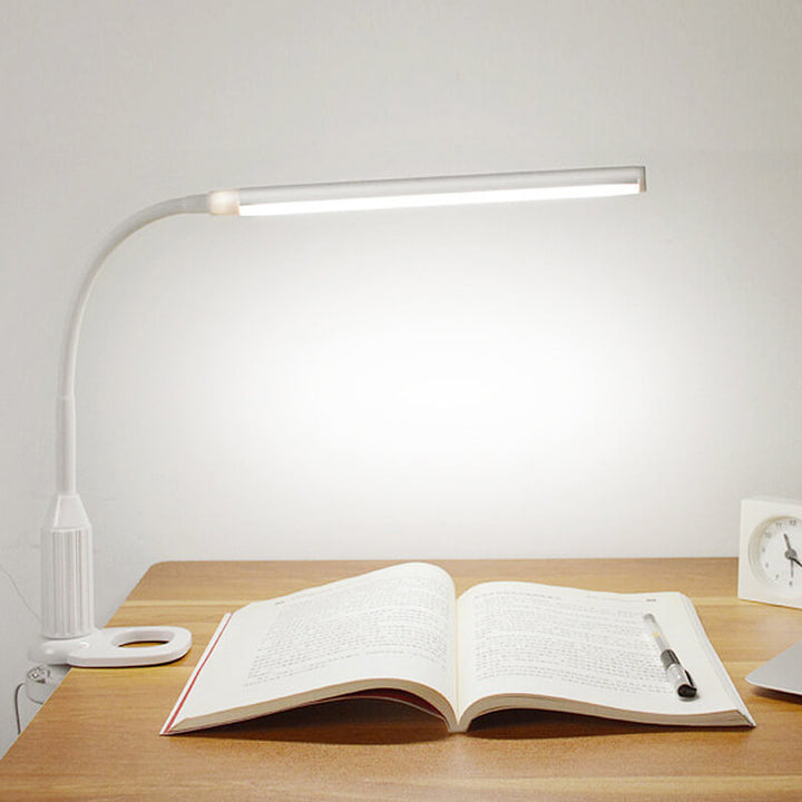 Lampe de table LED à clip réglable ABS moderne 
