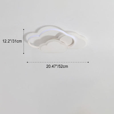 Plafonnier LED à montage encastré en forme de nuage en acrylique, dessin animé créatif