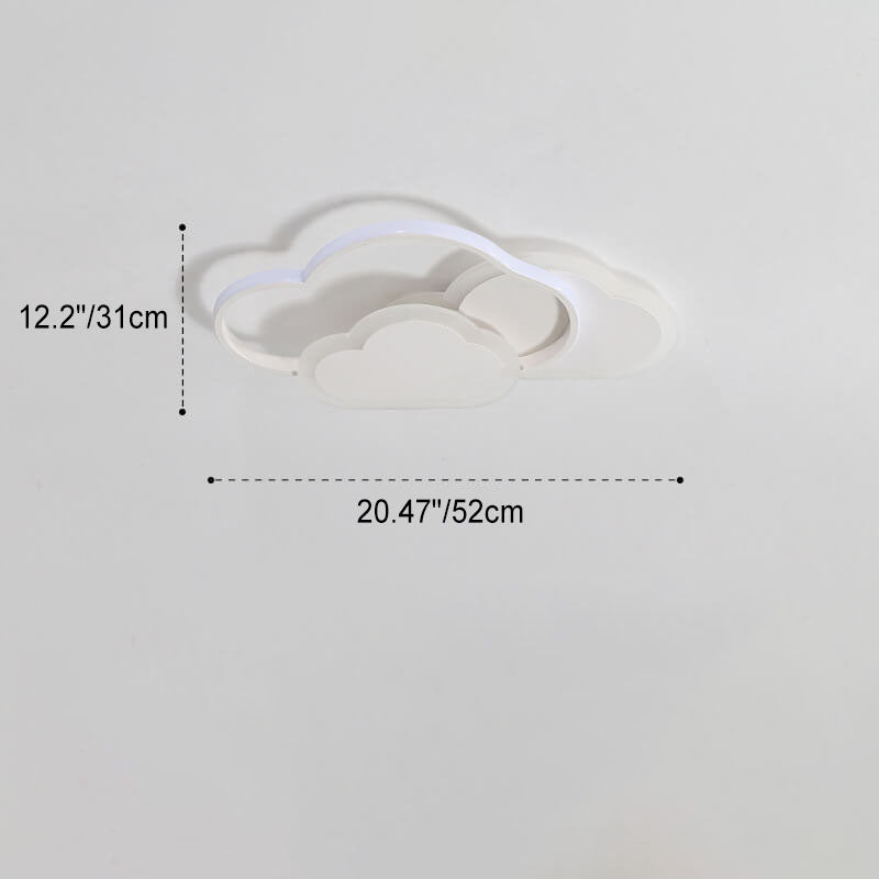 Plafonnier LED à montage encastré en forme de nuage en acrylique, dessin animé créatif
