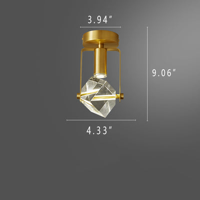Industrielle Deckenleuchte mit All-Kupfer Blasenkristallkugel Design und LED 