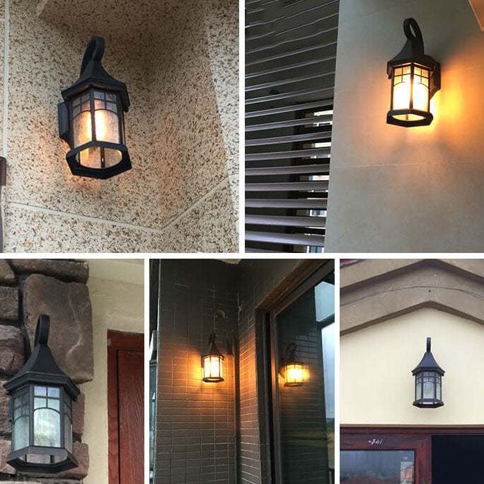 Lanterne européenne rétro étanche 1 lumière applique murale extérieure 