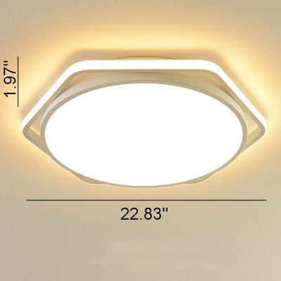 Moderne LED-Unterputzleuchte mit kreativem polygonalem geometrischem Design aus Acryl 