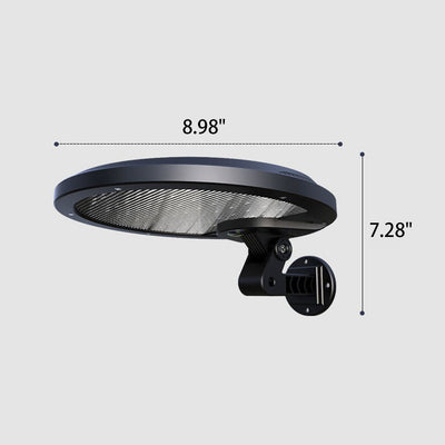 Solar Outdoor Human Sensor Round LED Patio Wall Sconce Lamp