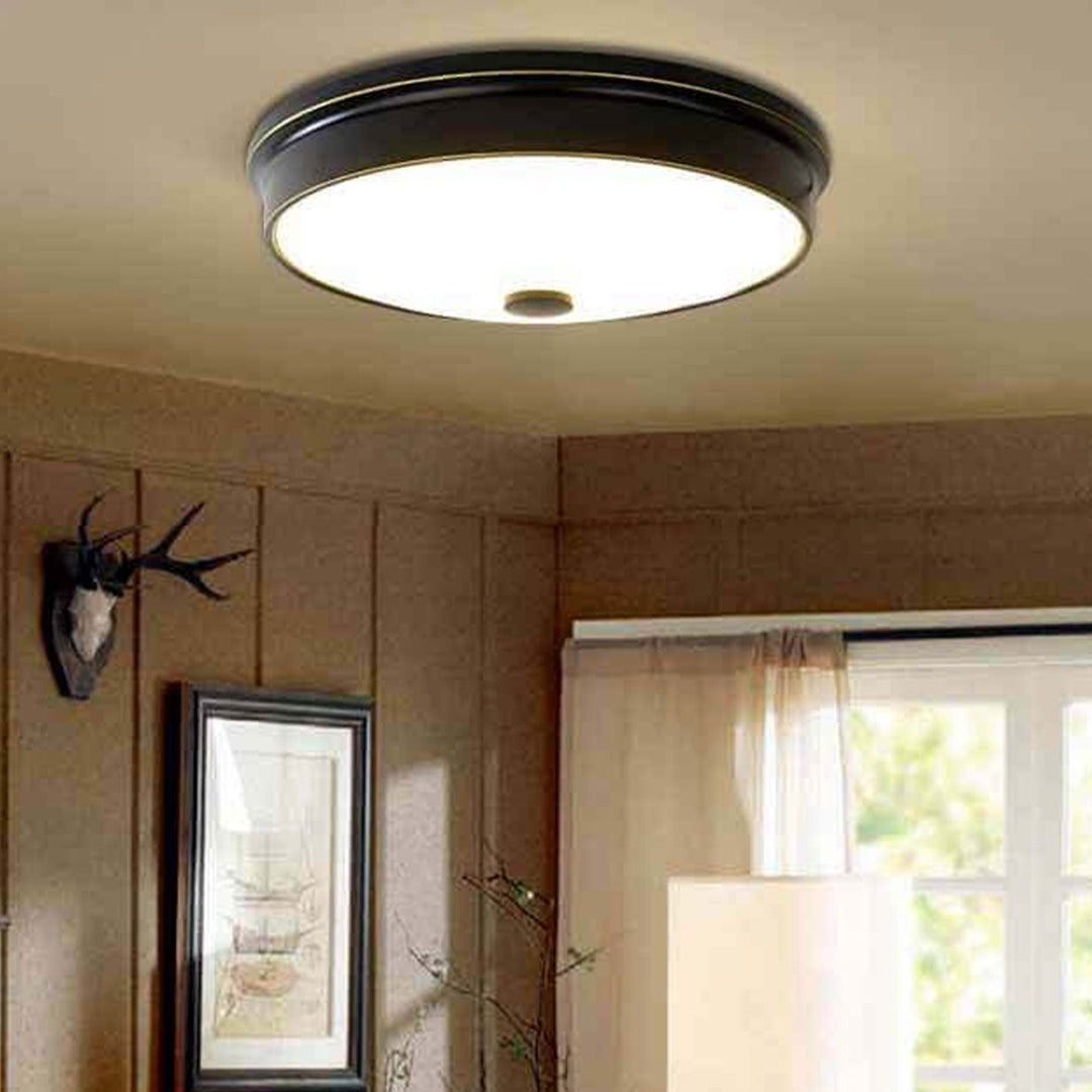 Vintage Luxus Runde Glas LED Deckenleuchte 
