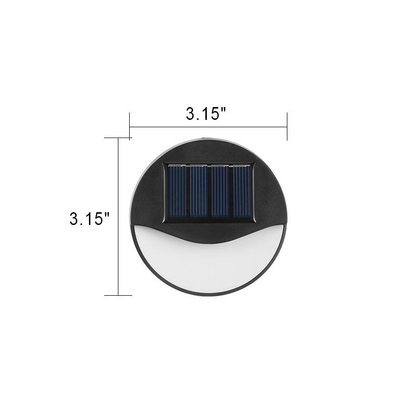 Einfaches Solar-Edelstahl-3-LED-Gartenstufenlicht für den Außenbereich 