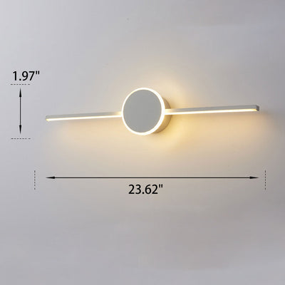 Nordic Minimalist Long Disc LED Vanity Light Wall Sconce Lamp