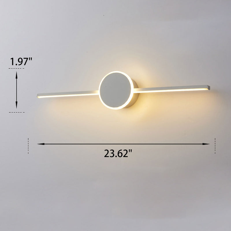 Nordic Minimalist Long Disc LED Vanity Light Wall Sconce Lamp