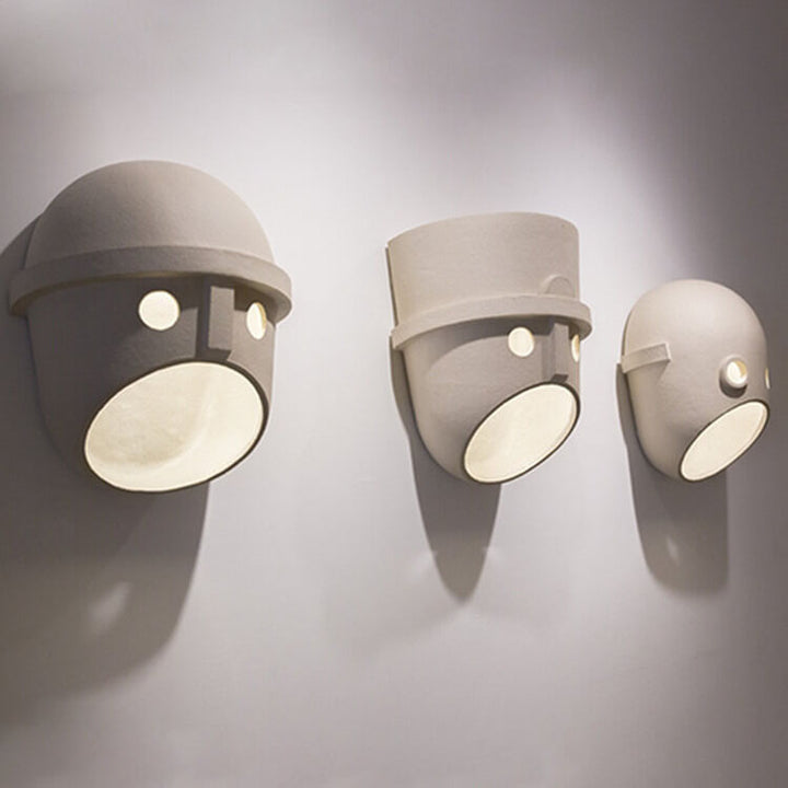 Kreative Harz-Emoji-Maske 1-Licht LED Wandleuchte 