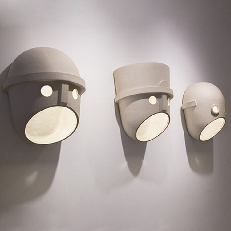 Creative Resin Emoji Mask 1-Light LED Wall Sconce Lamp