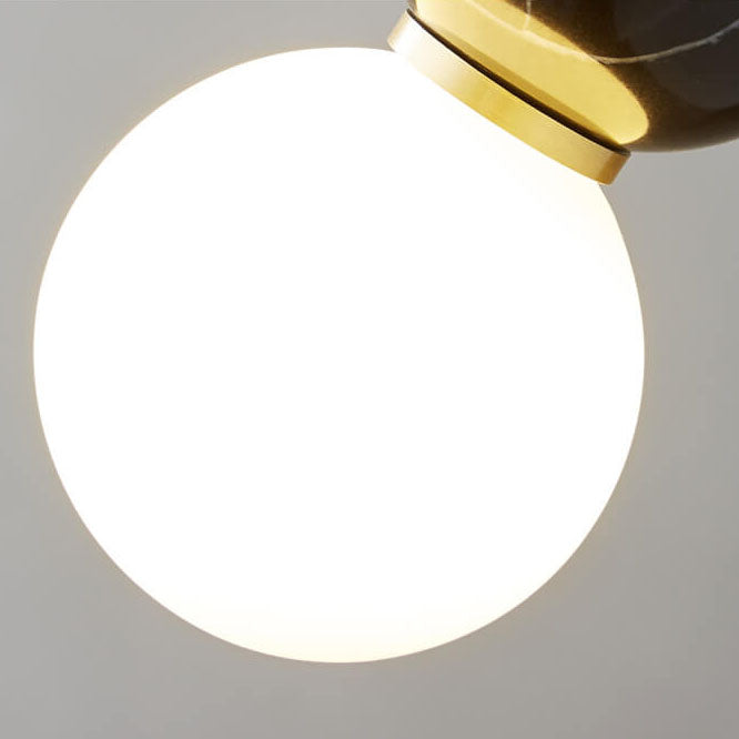 Modern Marble Round Ball 1-Light Pendant Light