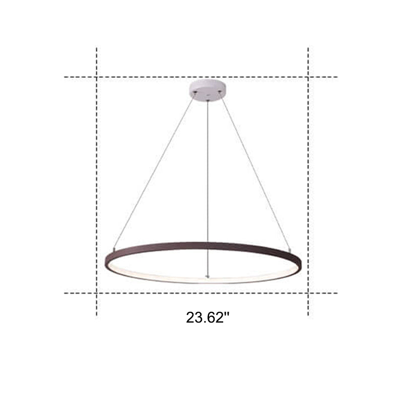 Nordic Minimalist Art Circle Alloy LED Chandelier