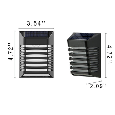 Lampe d'applique murale LED étanche extérieure trapézoïdale solaire 