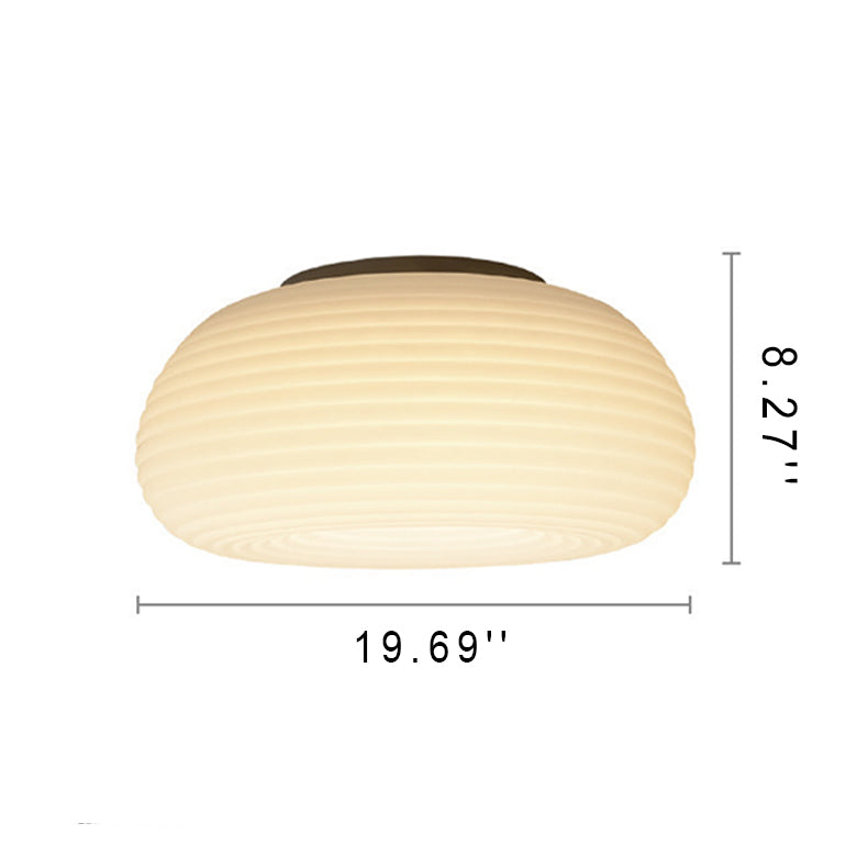 Minimalist Round Globe PE Material LED Flush Mount Ceiling Light