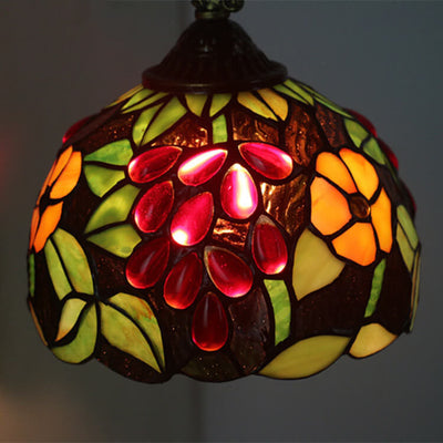 Tiffany Stained Glass Grape 1-Light Wandleuchte 