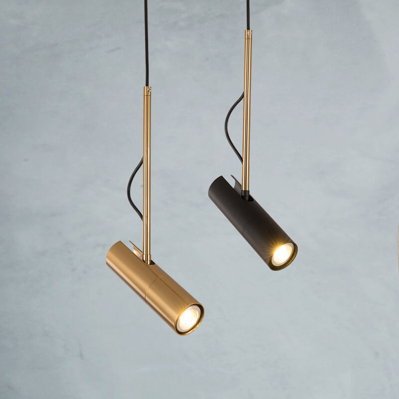 Moderne minimalistische 1-flammige LED-Spot-Pendelleuchte in Gold 