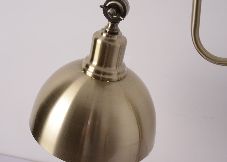 Lámpara de Mesa LED de Brazo Largo de Hierro Dorado Retro Industrial de 1 Luz 
