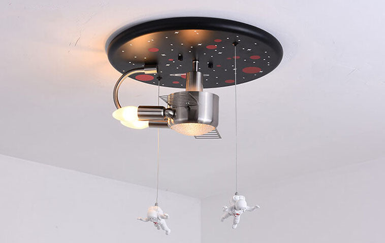 Creative Spaceman Satellite 3 Light Flush Mount Ceiling Light