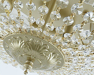 Vintage Round Crystal 4/6 Light Flush Mount Ceiling Light