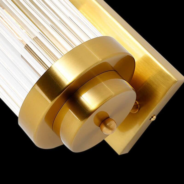 Lámpara Aplique de Pared de Lujo Moderno Cilindro de Cristal Rotación de 2 Luces 