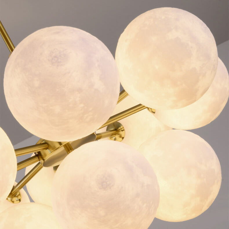 Nordic 3D Moon Planet 5/13 Light Chandelier