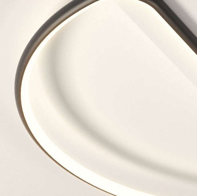 Luz de techo LED empotrada redonda minimalista en blanco y negro 