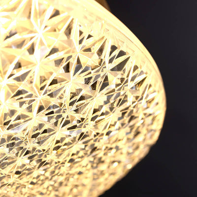 Modern Luxury Round Bowl Shaped Brass LED Flush Mount Ceiling Light