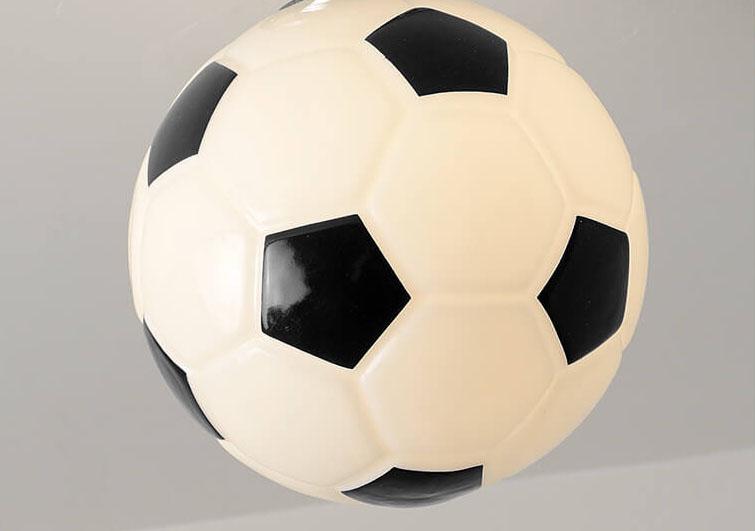 Plafonnier semi-encastré à 1 lumière en verre de football de basket-ball créatif 