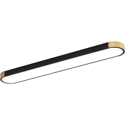 Modern Minimalist Rectangular Ring LED Flush Mount Ceiling Light