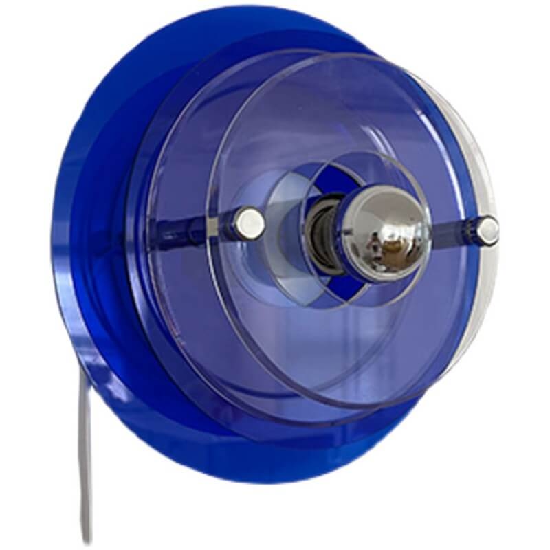 Lampe murale moderne en acrylique à 1 lumière avec ombre ronde teintée 