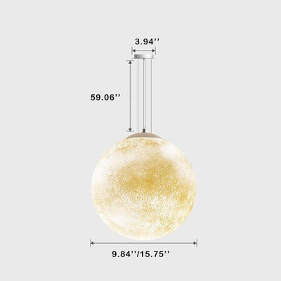 Creative Moon Mars Resin Orb 1-Light Pendant Light