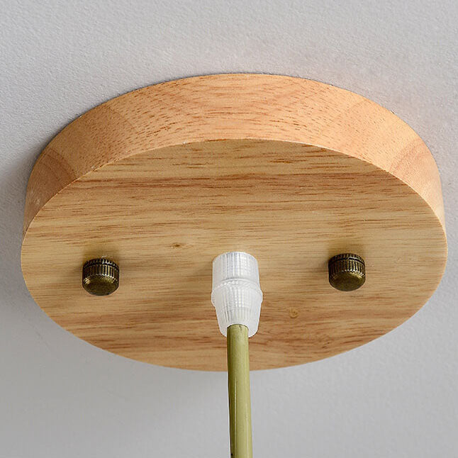 Vintage Straw Weaving Column 1-Light Pendant Light