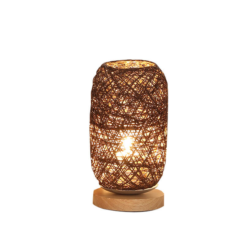 Creative Twine Rattan Ball LED Dimmable Decorative Night Light Table Lamp