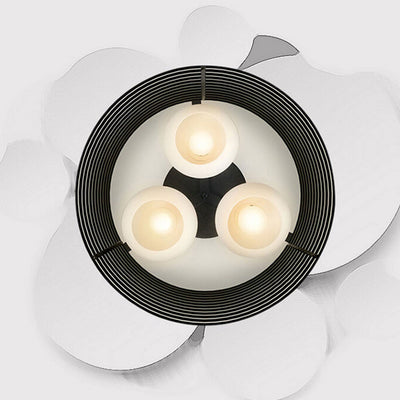 Nordic Creative Iron Round 3-Light Flush Mount Ceiling Light