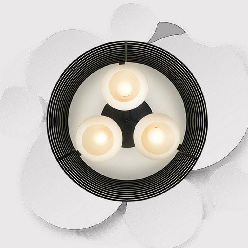 Nordic Creative Iron Round 3-Light Flush Mount Ceiling Light