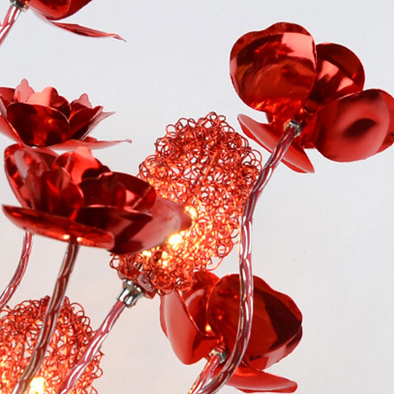 Lámpara de mesa LED de aluminio estilo europeo Rose 