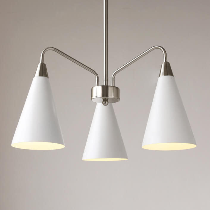 Nordic Tapered Shade Iron 3/5 Light Art Kronleuchter 