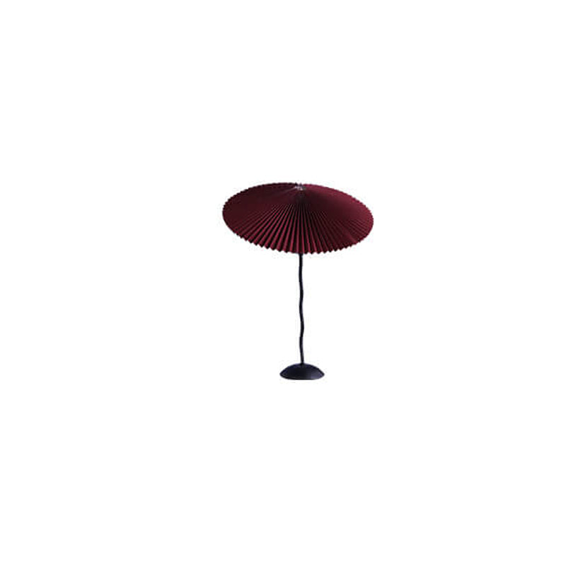 Vintage Danish Pleated Umbrella Bend Base 1-Light Table Lamp