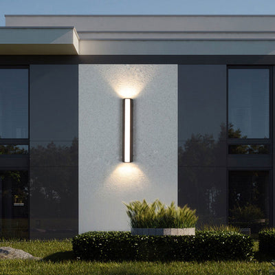 Nordic Simple Rectangular Up and Down Luminous LED Outdoor Wall Sconce Lamp