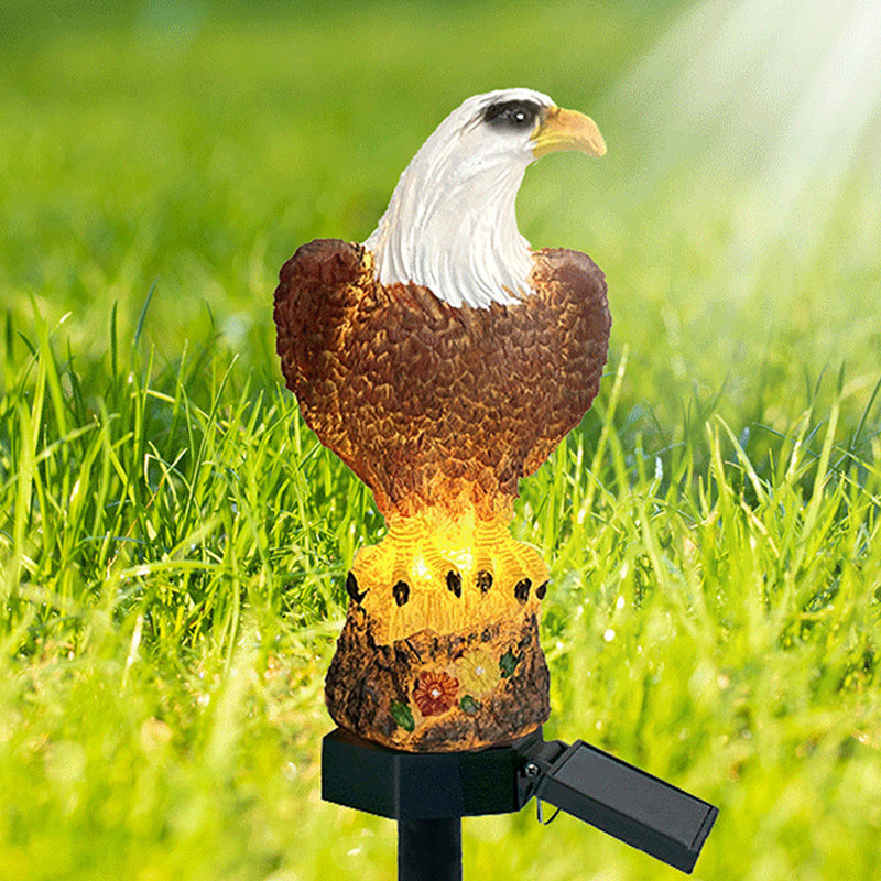 Solar Resin Eagles Outdoor Waterproof LED Garden Decorative Landscape Light