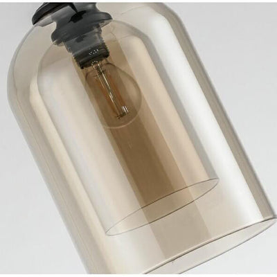 Modern Glass 1-Light Bell Shaped Pendant Light