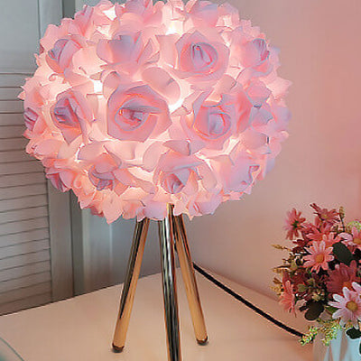 Nordic Creative Rose Metal LED Table Lamp