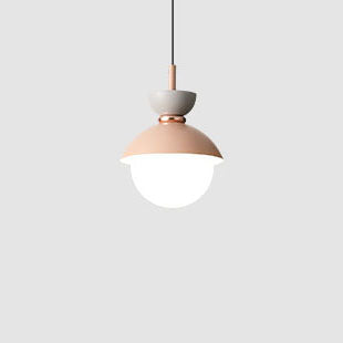 Modern Macaron Metal 1-Light Globe Pendant Light