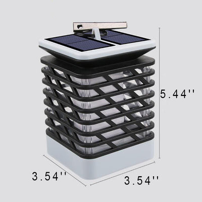 Lumière de torche solaire à flamme carrée LED pour jardin et pelouse décorative suspendue 