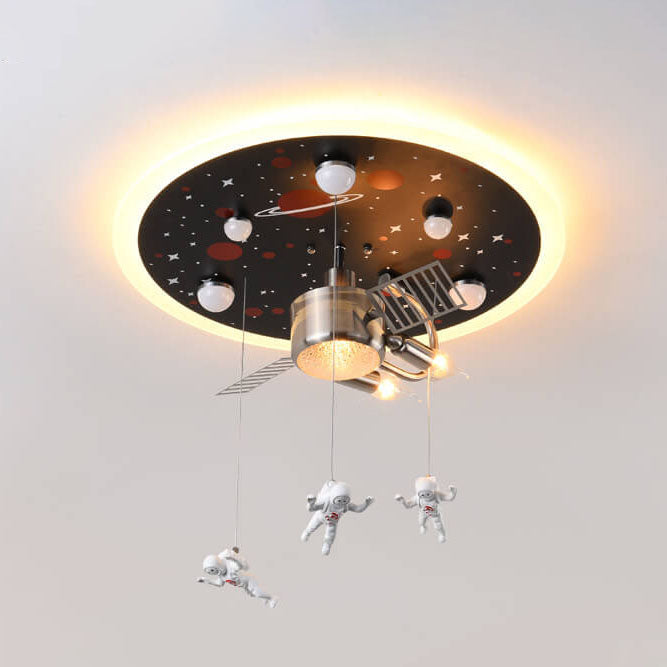 Plafonnier Satellite Spaceman Créatif 3 Lumières 