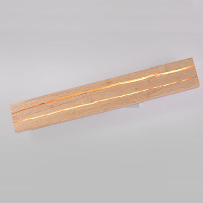 مصباح حائط LED مستطيل خشبي حديث بإبداع 