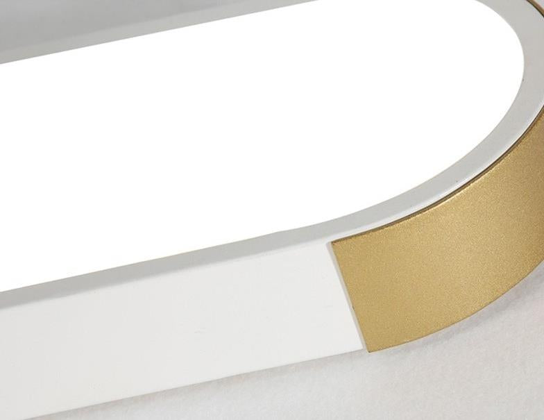 Modern Minimalist Rectangular Ring LED Flush Mount Ceiling Light