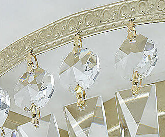 Vintage Round Crystal 4/6 Light Flush Mount Ceiling Light